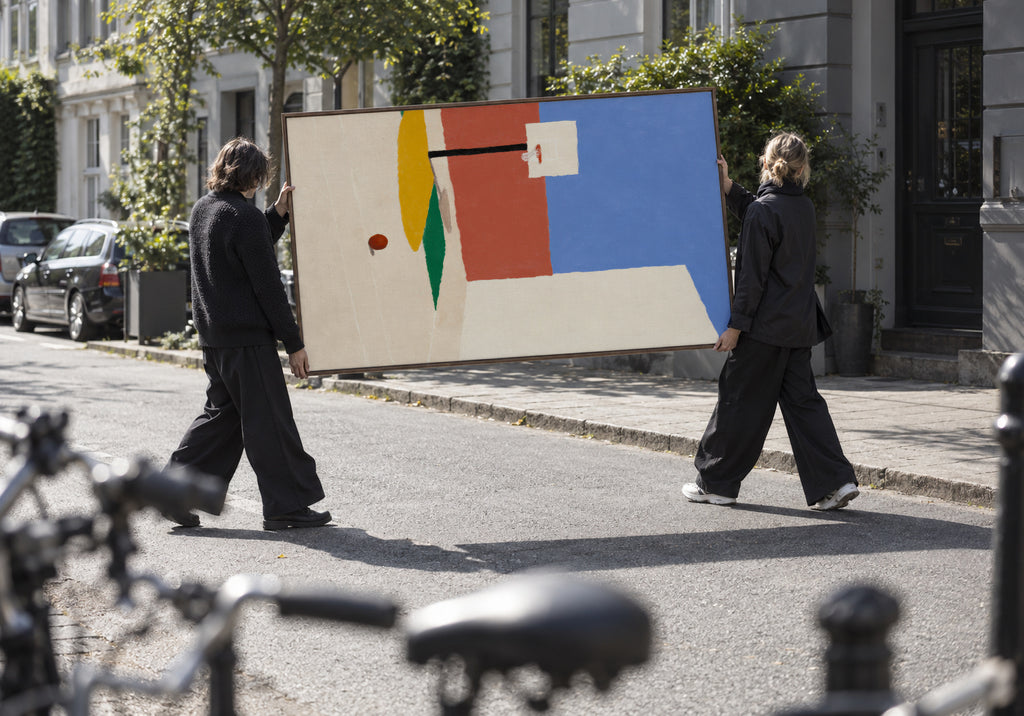 Empty Court - Framed canvas in an interior