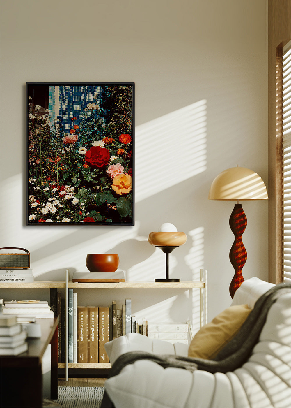 Botanisk poster: trädgård i blom