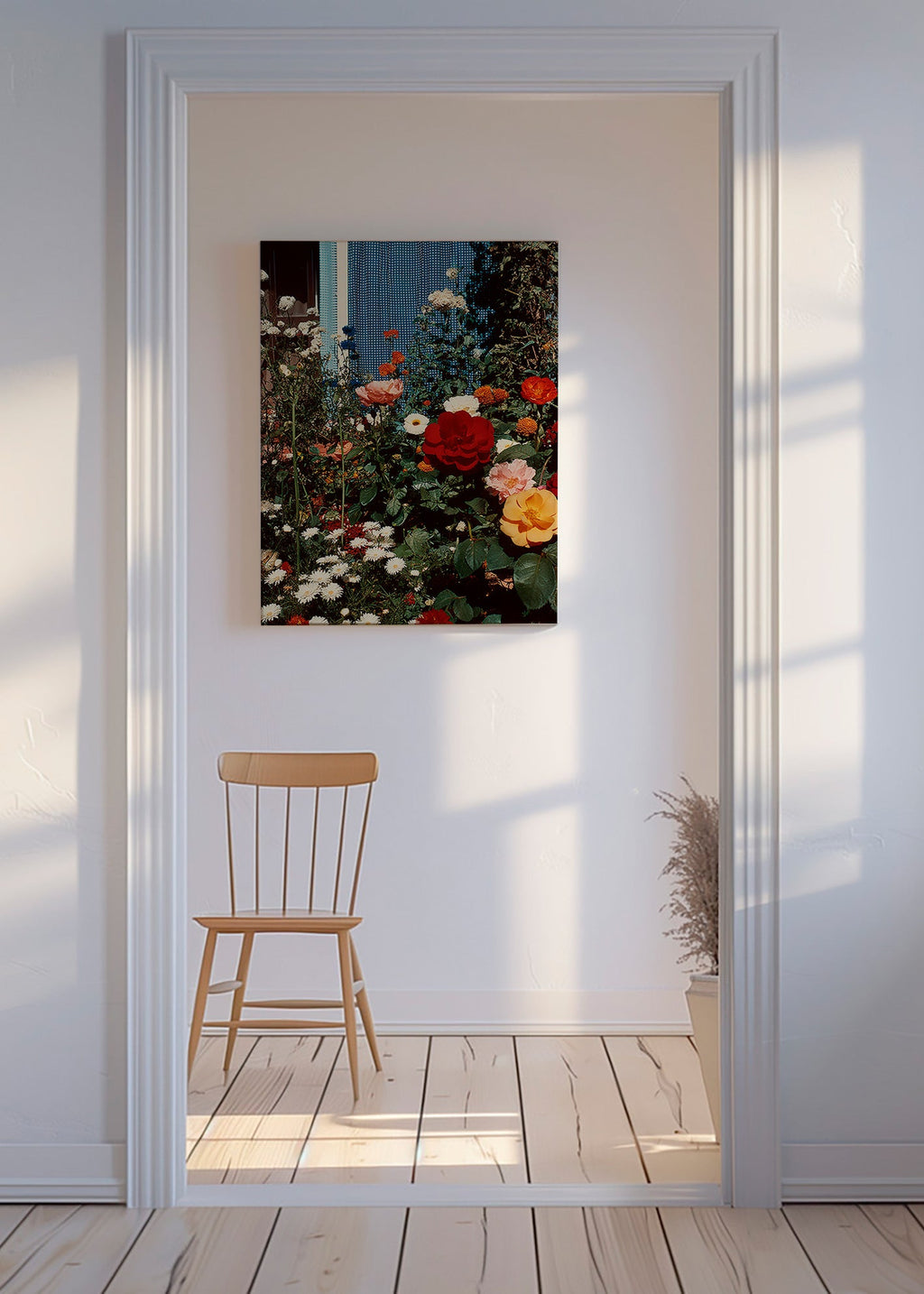 Botanisk poster: trädgård i blom