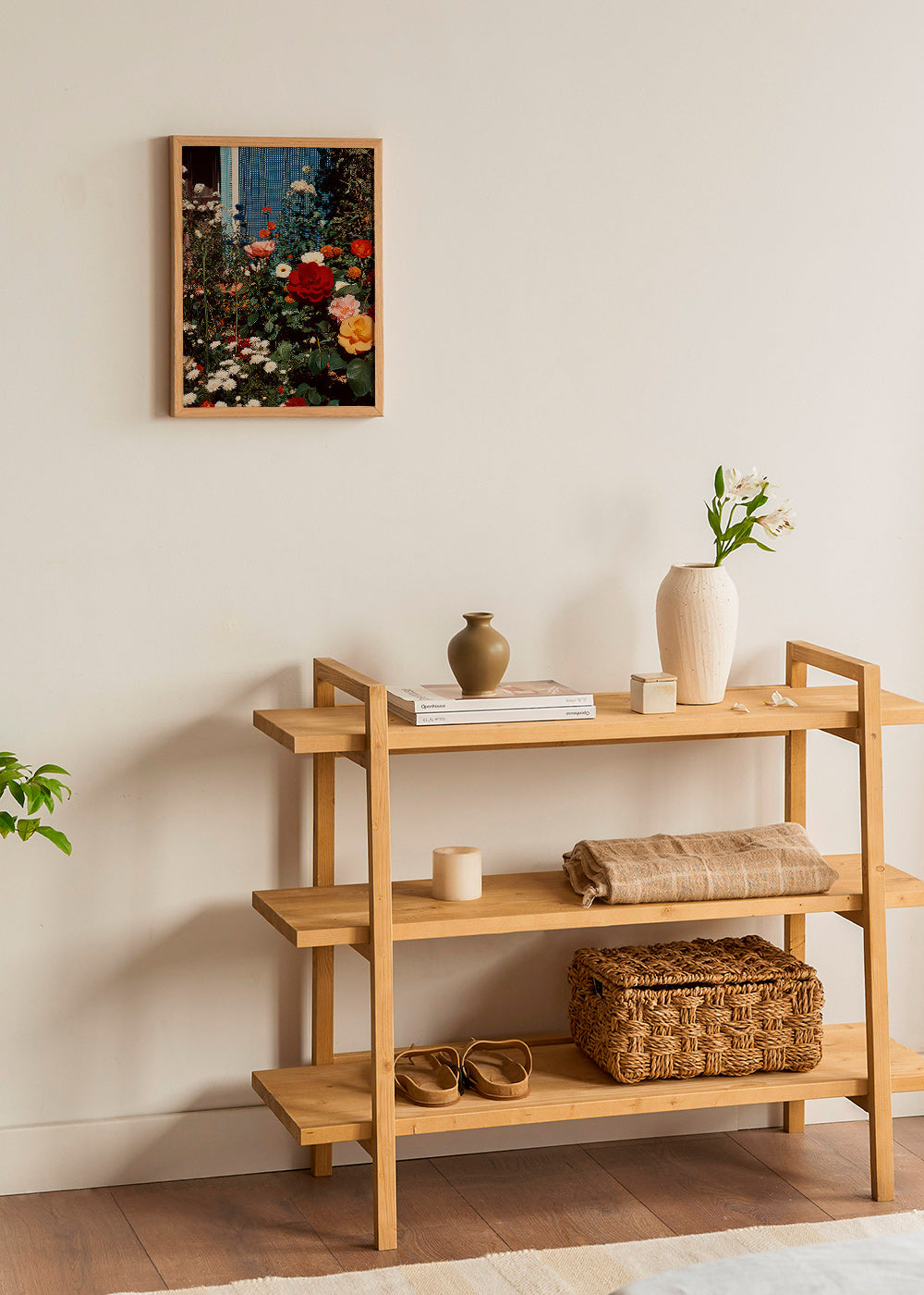 Botanisk poster: trädgård i blom