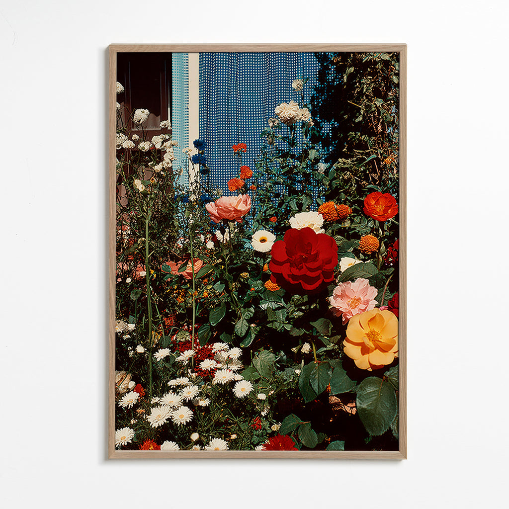 Botanisk poster: trädgård i blom