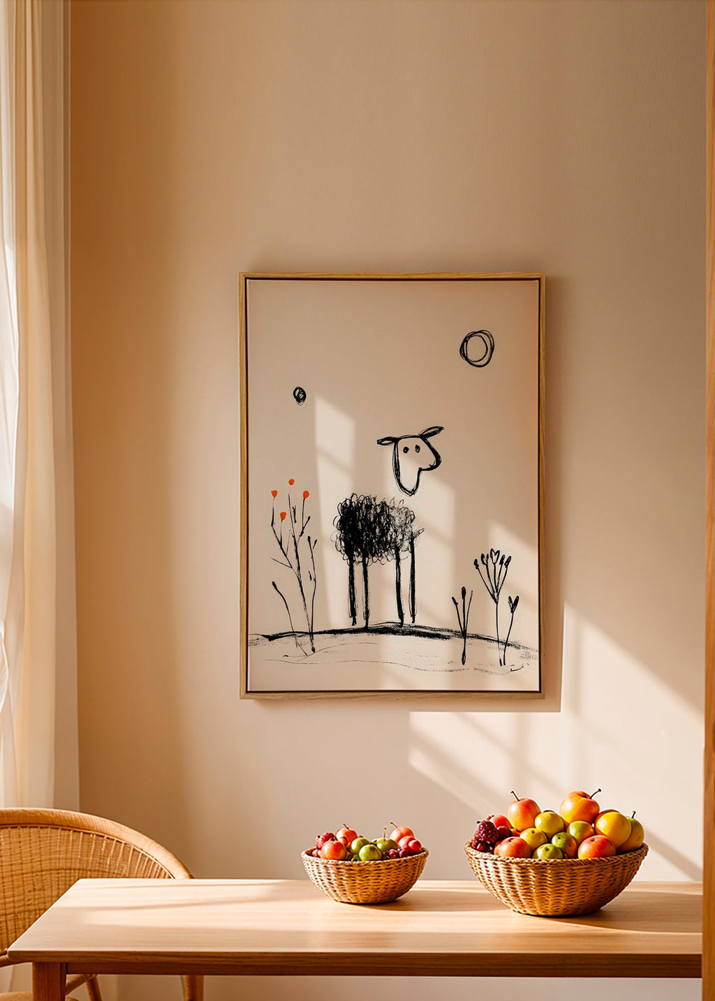 Minimalistiskt får linjeteckning