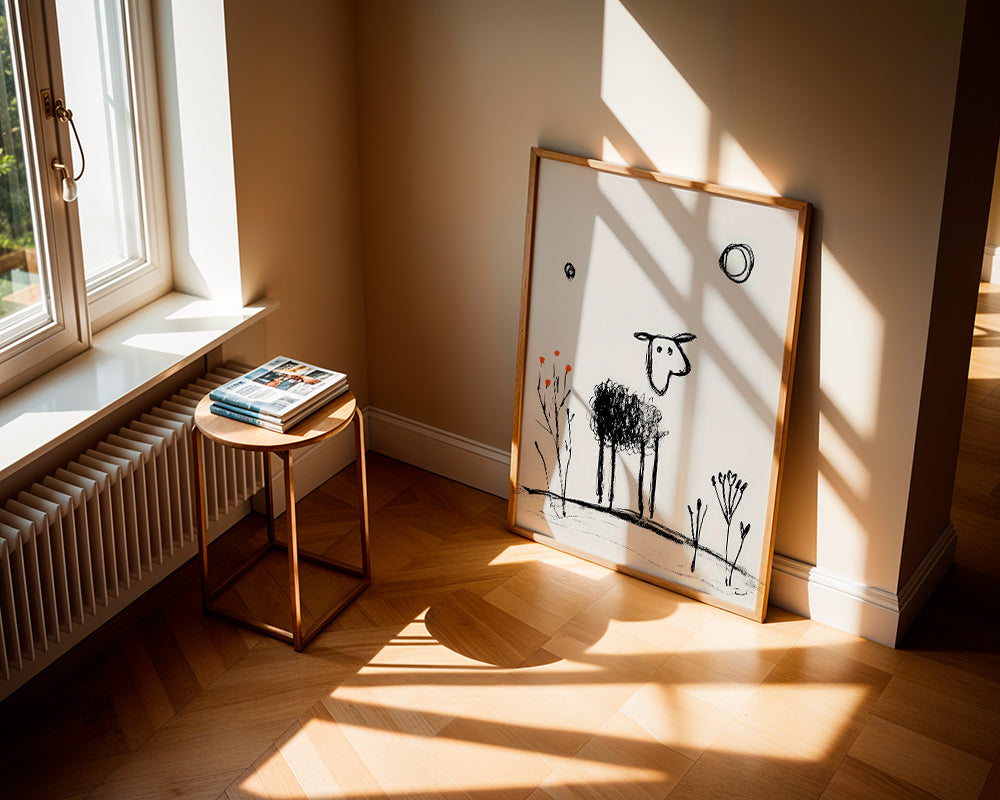 Minimalistiskt får linjeteckning