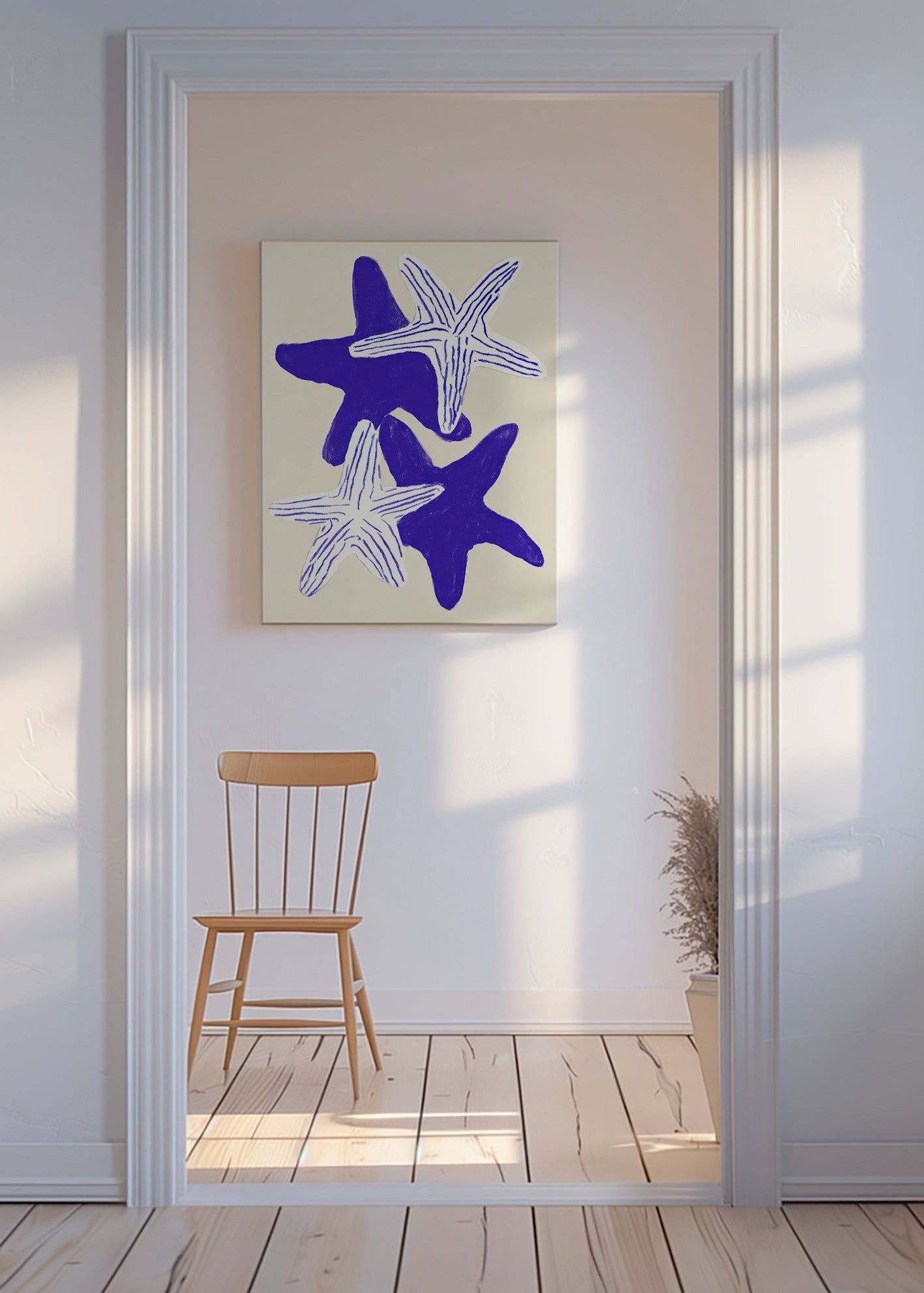 Sjöstjärnor i indigo