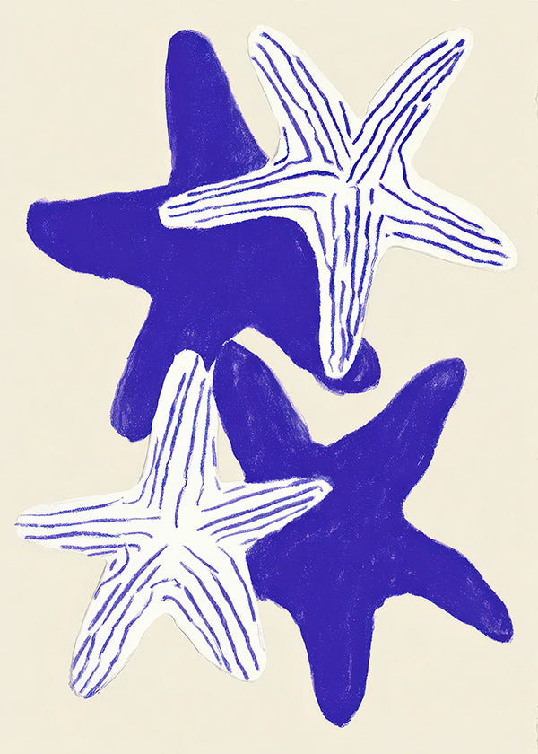 Sjöstjärnor i indigo