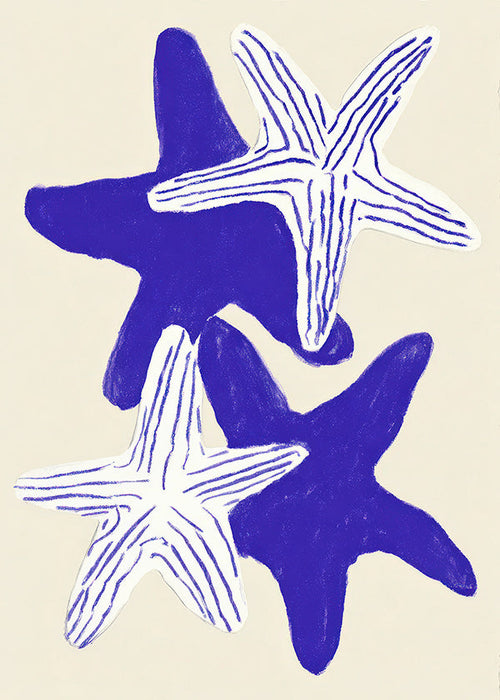 Sjöstjärnor i indigo