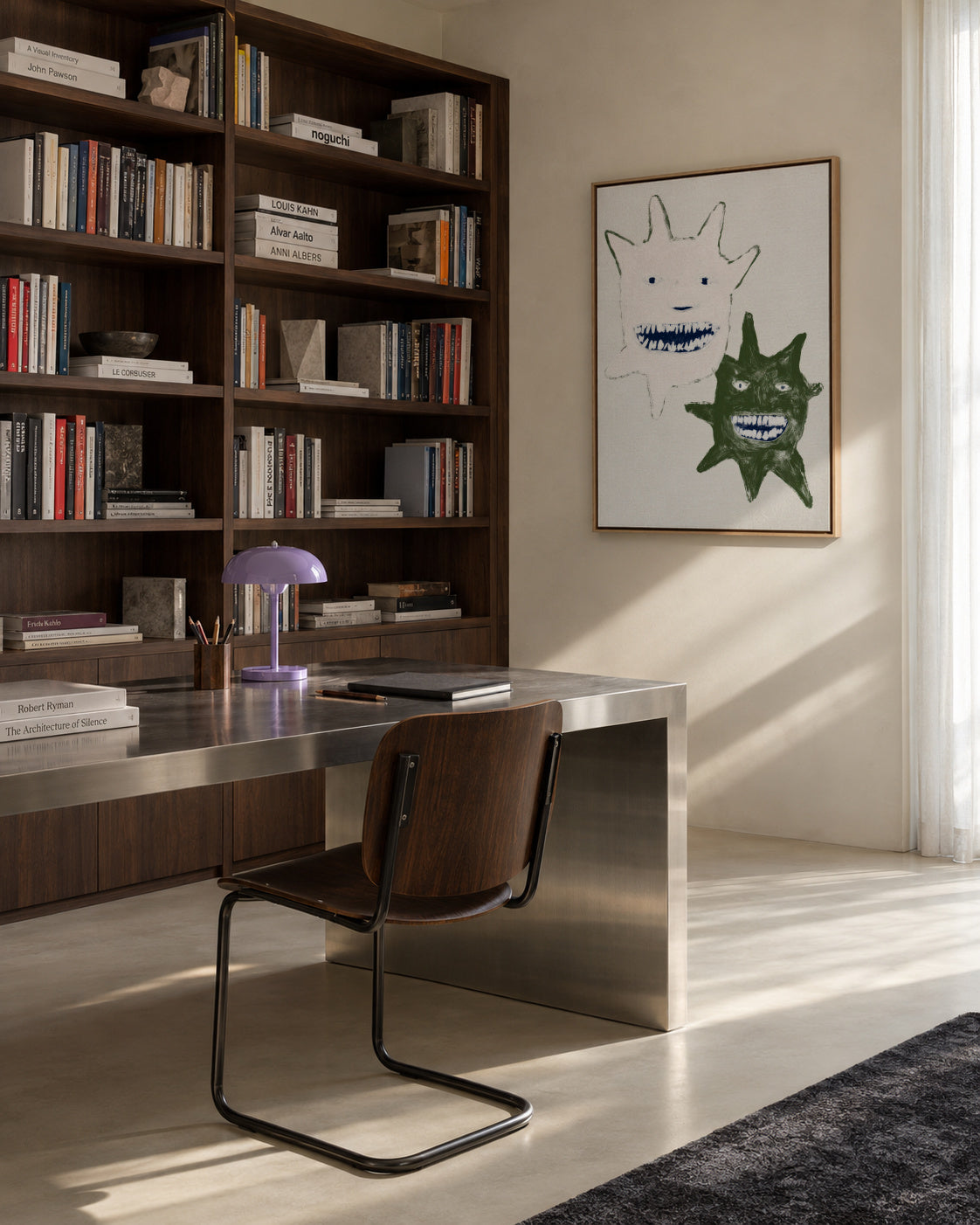 Twin Monsters - Framed canvas in an interior