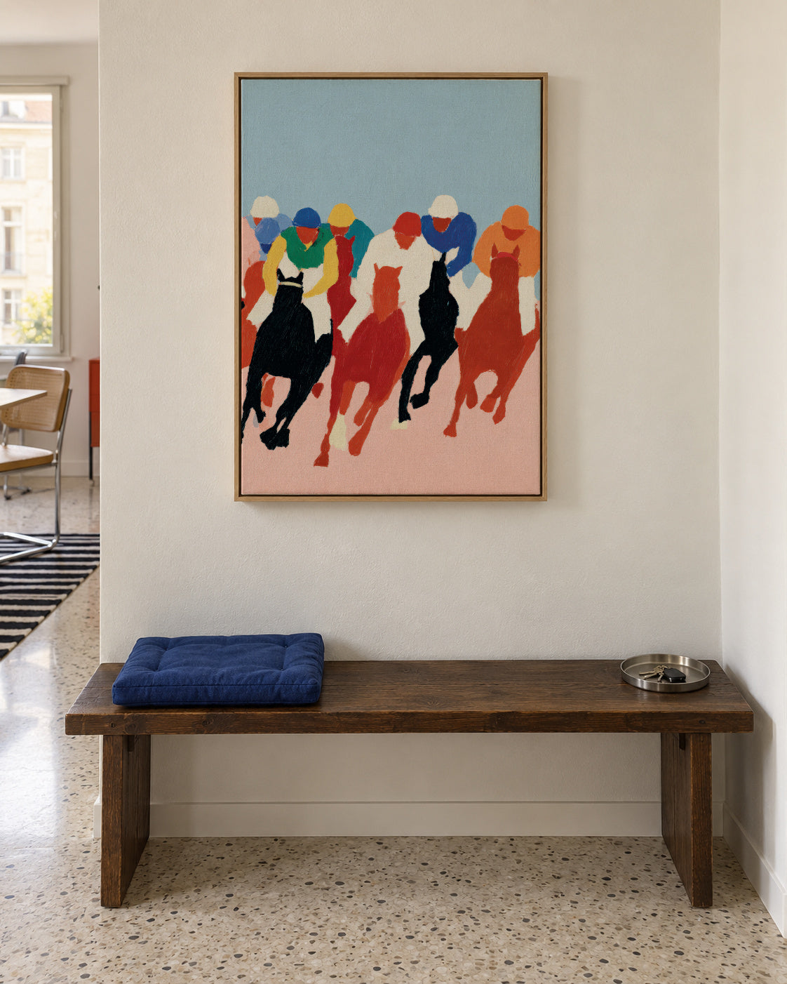 Race Day - Framed canvas in an interior