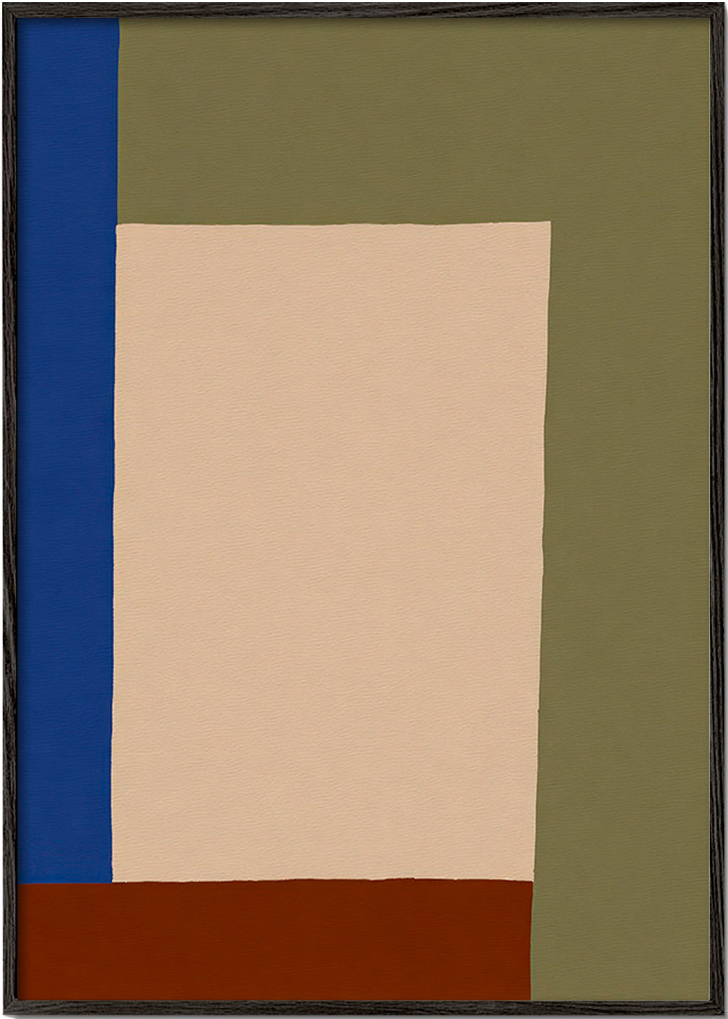 Geometrisk tavla med beige rektangel