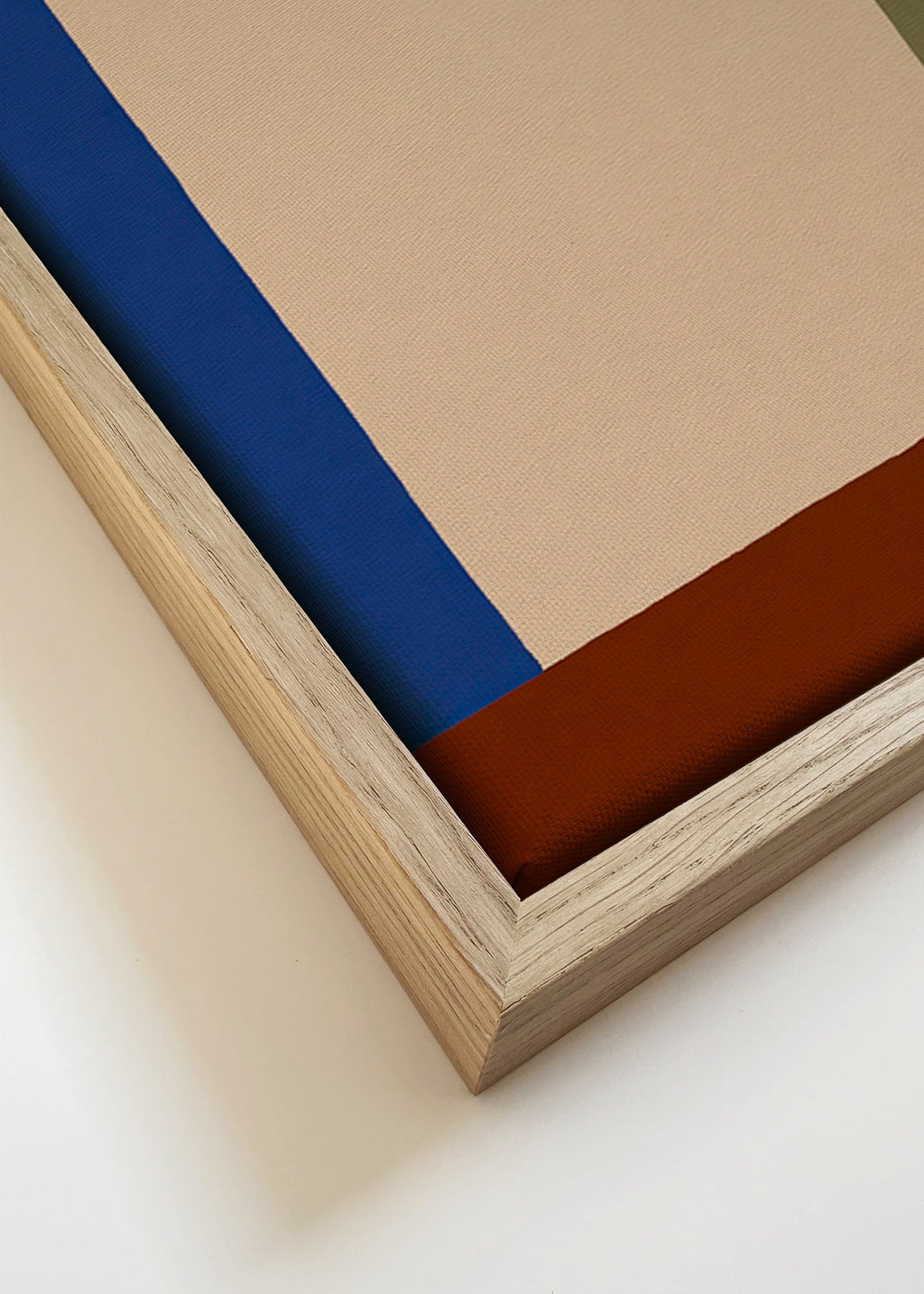 Geometrisk tavla med beige rektangel