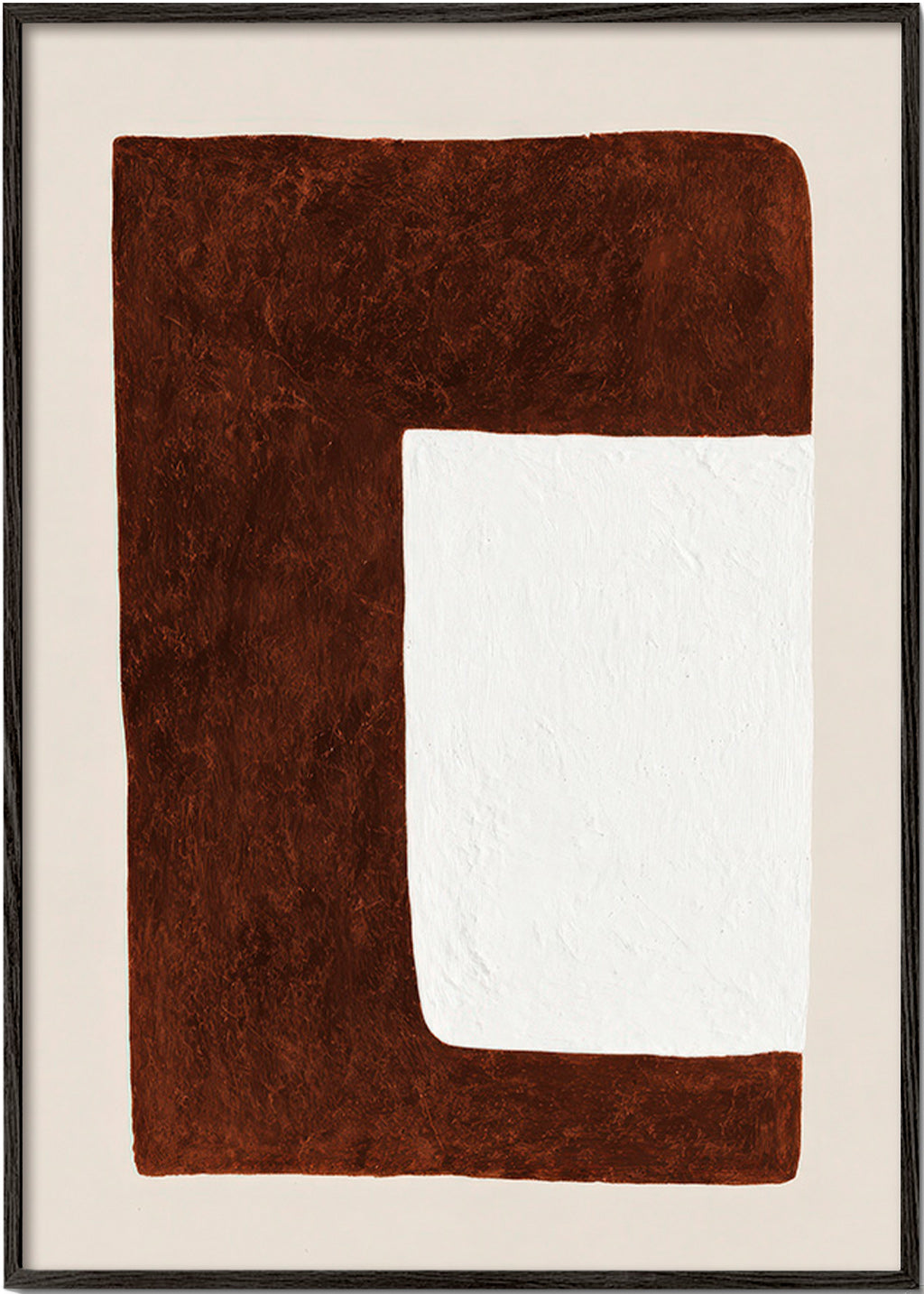 Abstrakt konstverk: Chokladform minimal