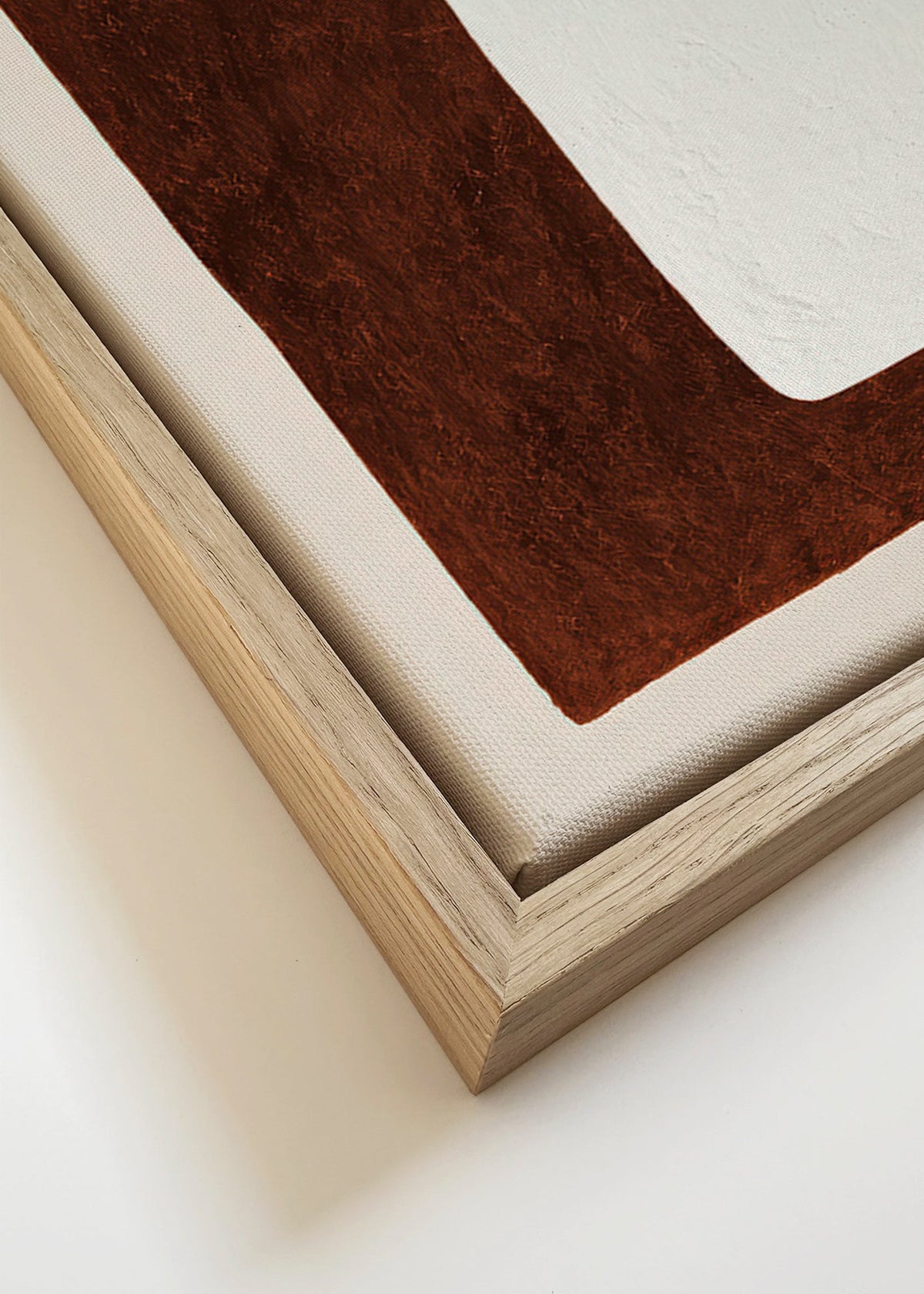 Abstrakt konstverk: Chokladform minimal