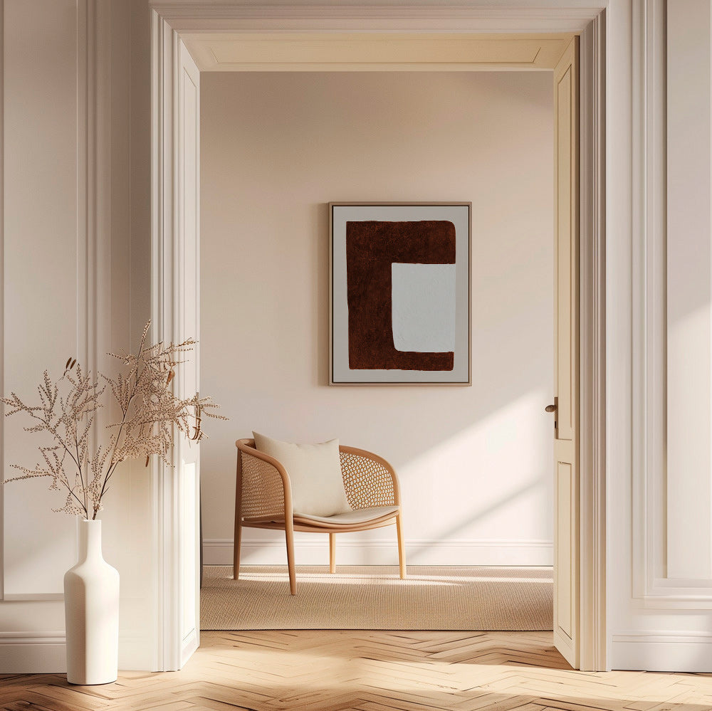 Abstrakt konstverk: Chokladform minimal