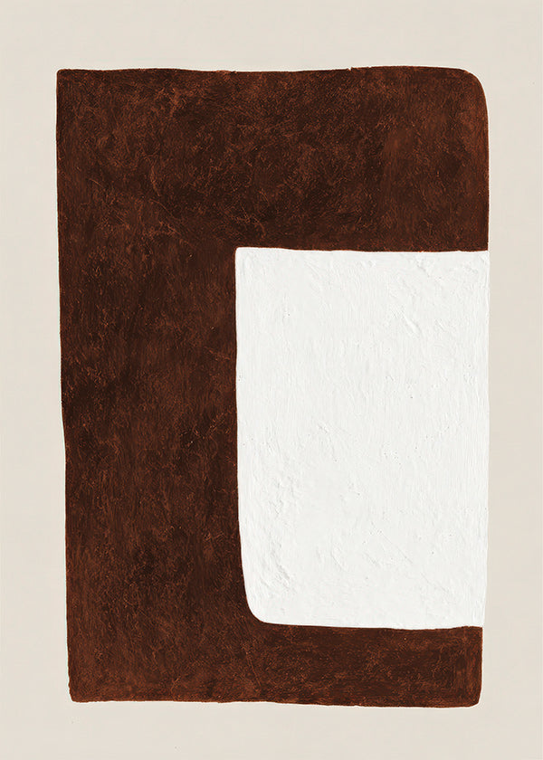 Abstrakt konstverk: Chokladform minimal