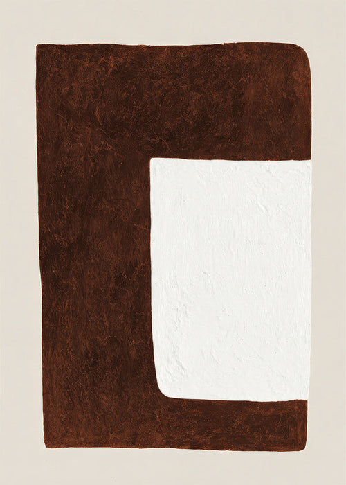 Abstrakt konstverk: Chokladform minimal