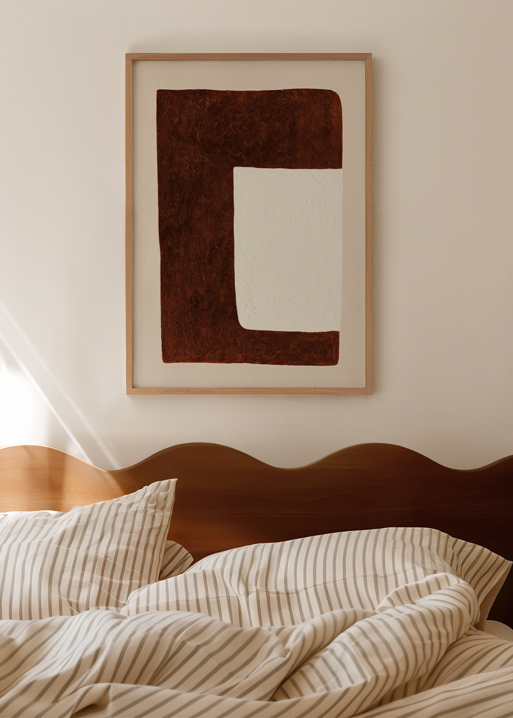 Abstrakt konstverk: Chokladform minimal