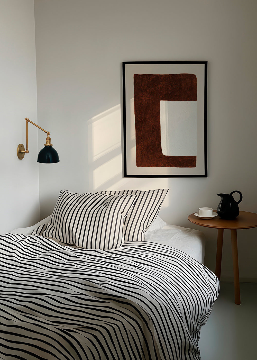 Abstrakt konstverk: Chokladform minimal