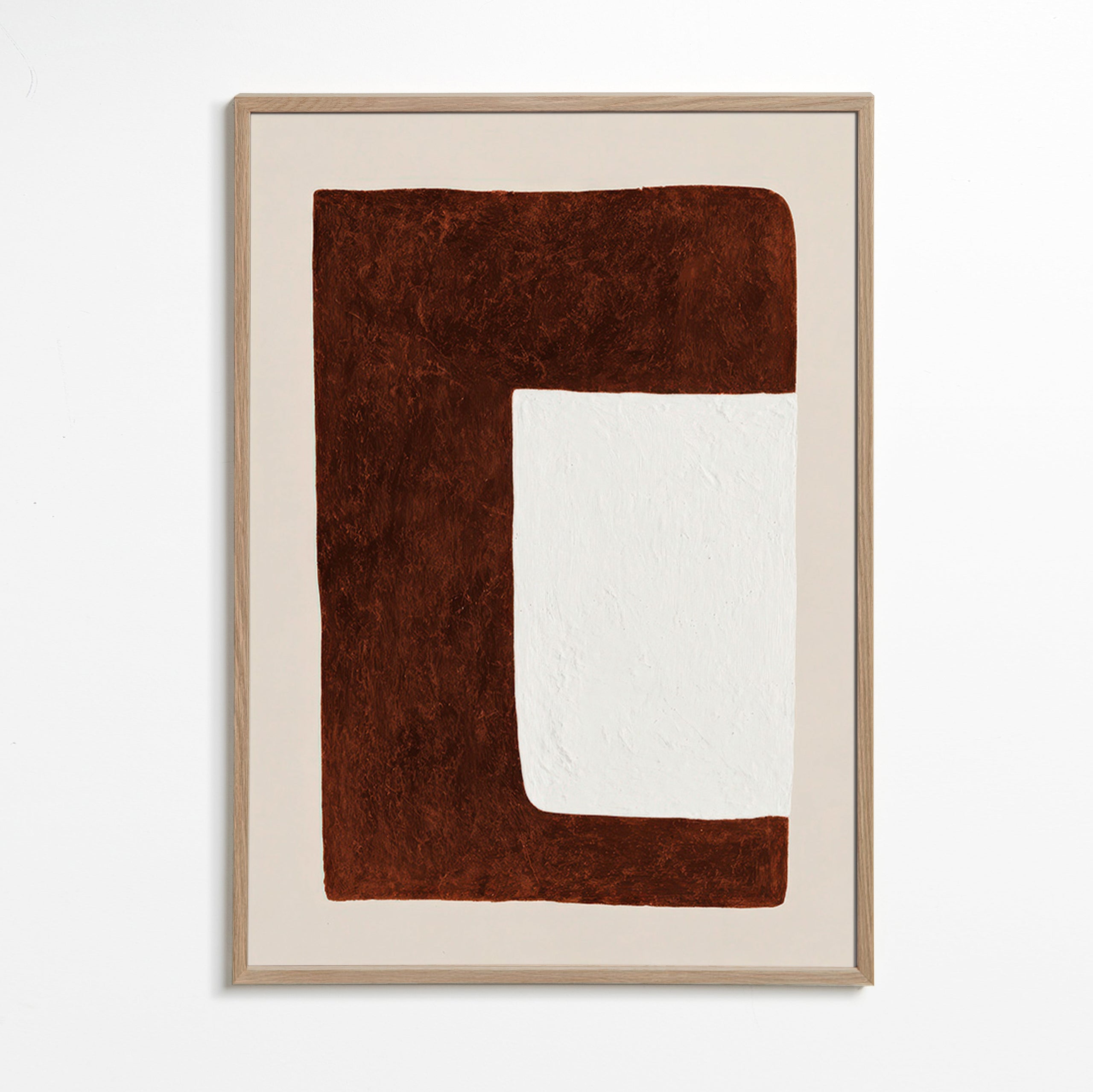 Abstrakt konstverk: Chokladform minimal