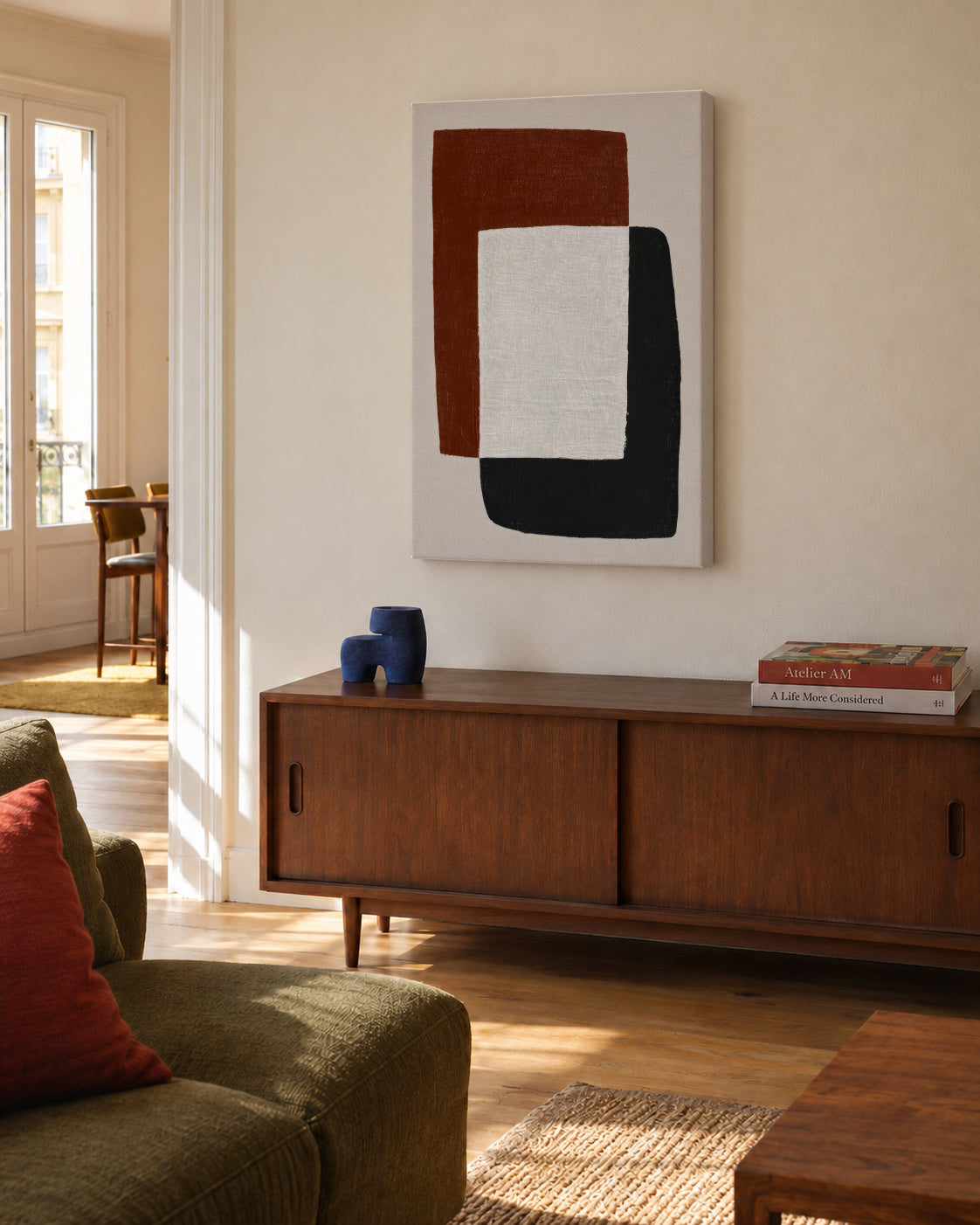Soft Contrast - Unframed canvas in an interior
