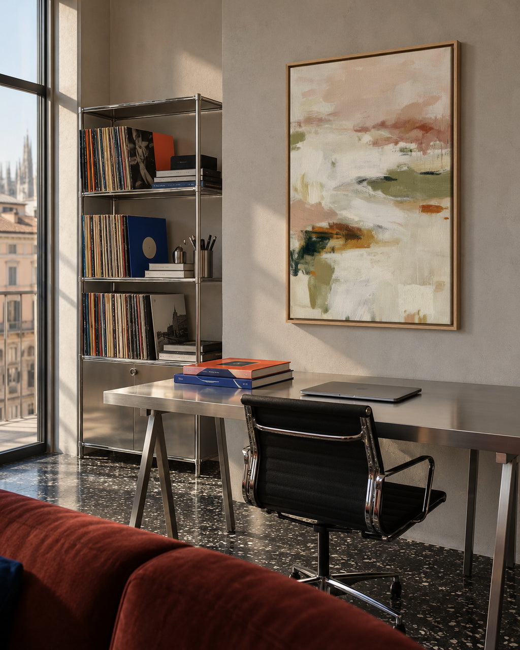 Dust Horizon - Framed canvas in an interior