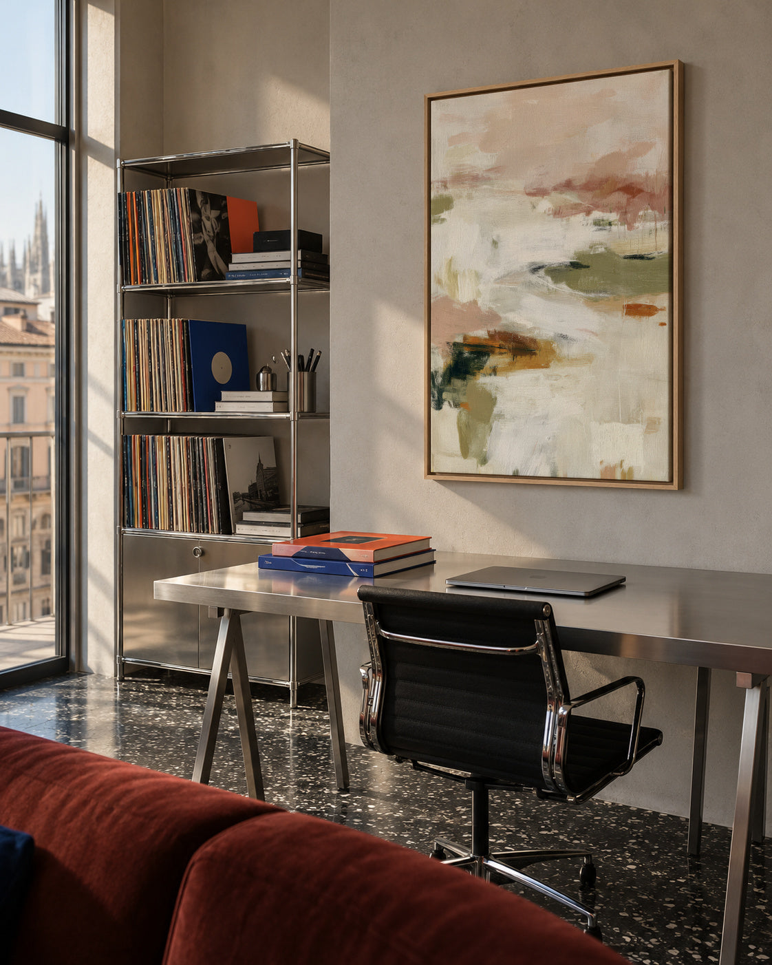 Dust Horizon - Framed canvas in an interior