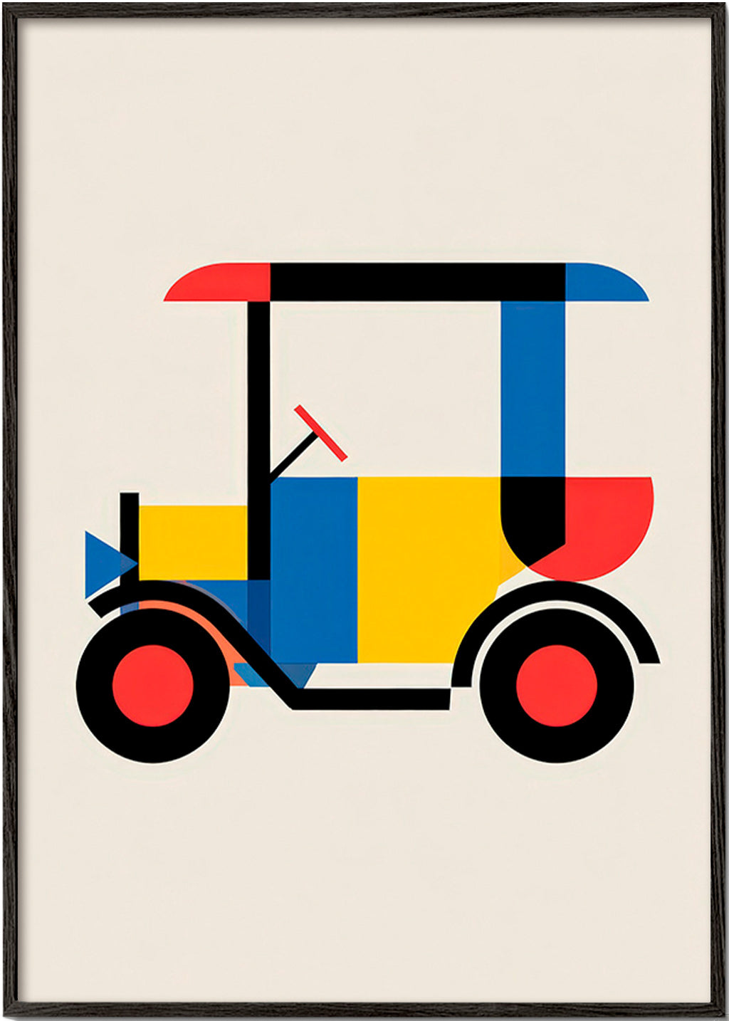 Geometrisk poster Bauhaus-fordon