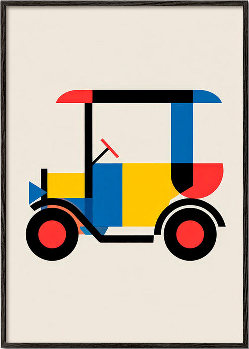 Geometrisk poster Bauhaus-fordon