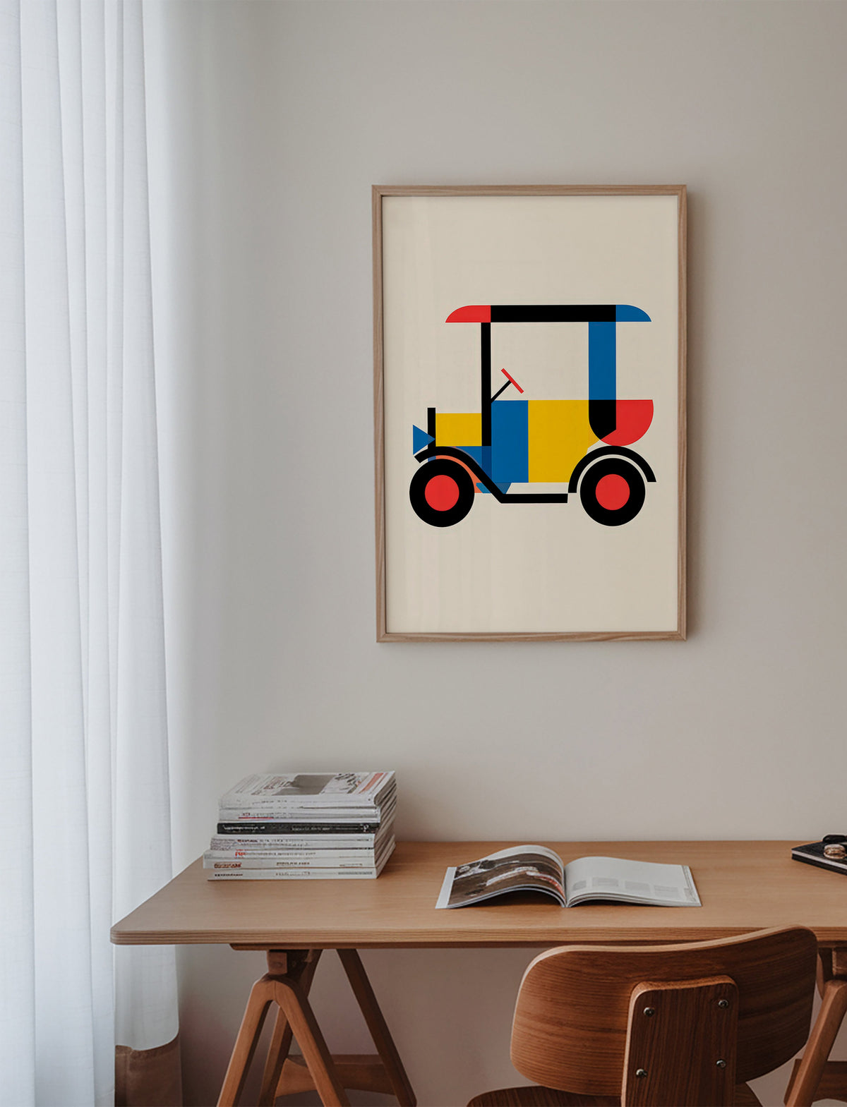 Geometrisk poster Bauhaus-fordon