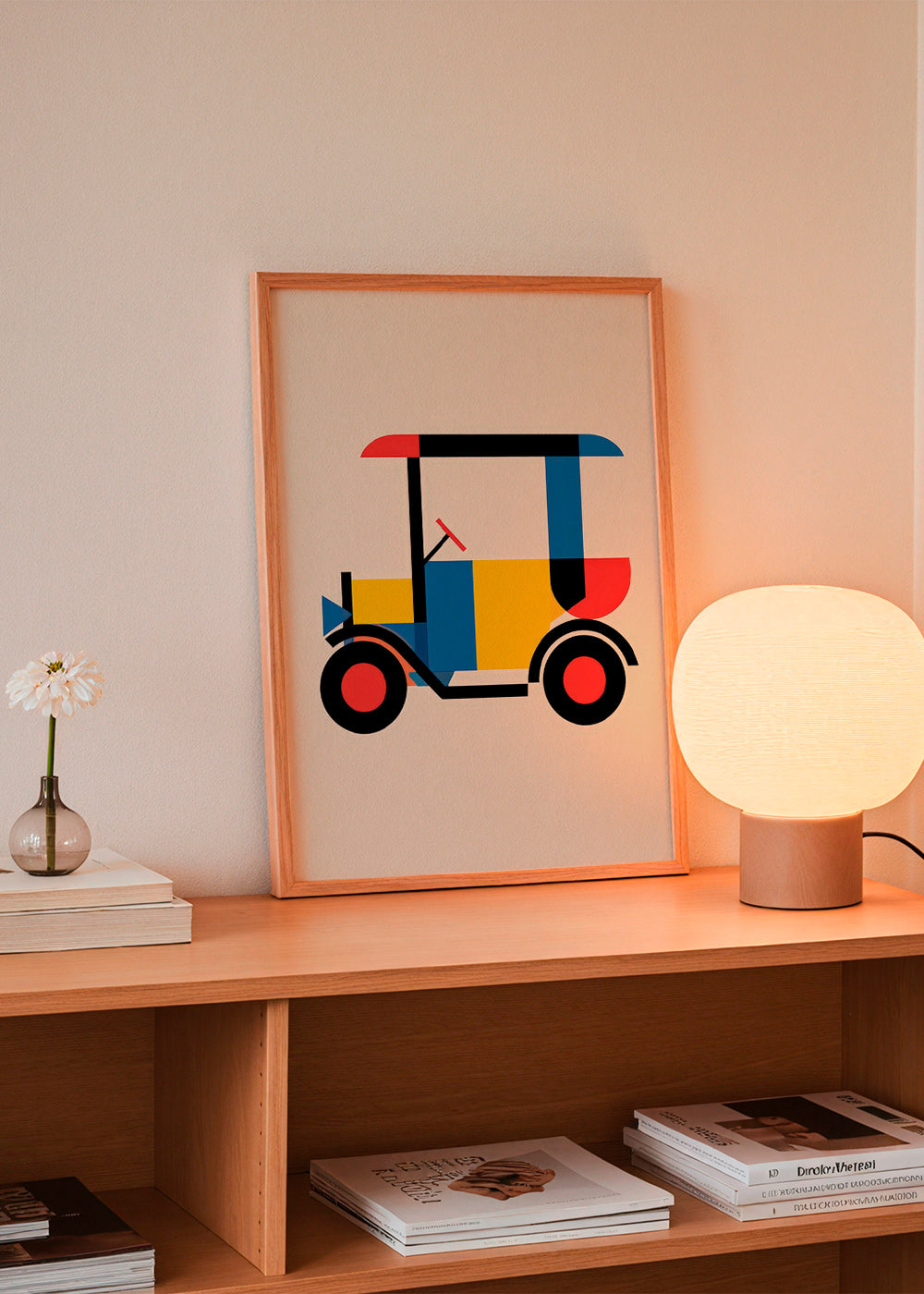 Geometrisk poster Bauhaus-fordon