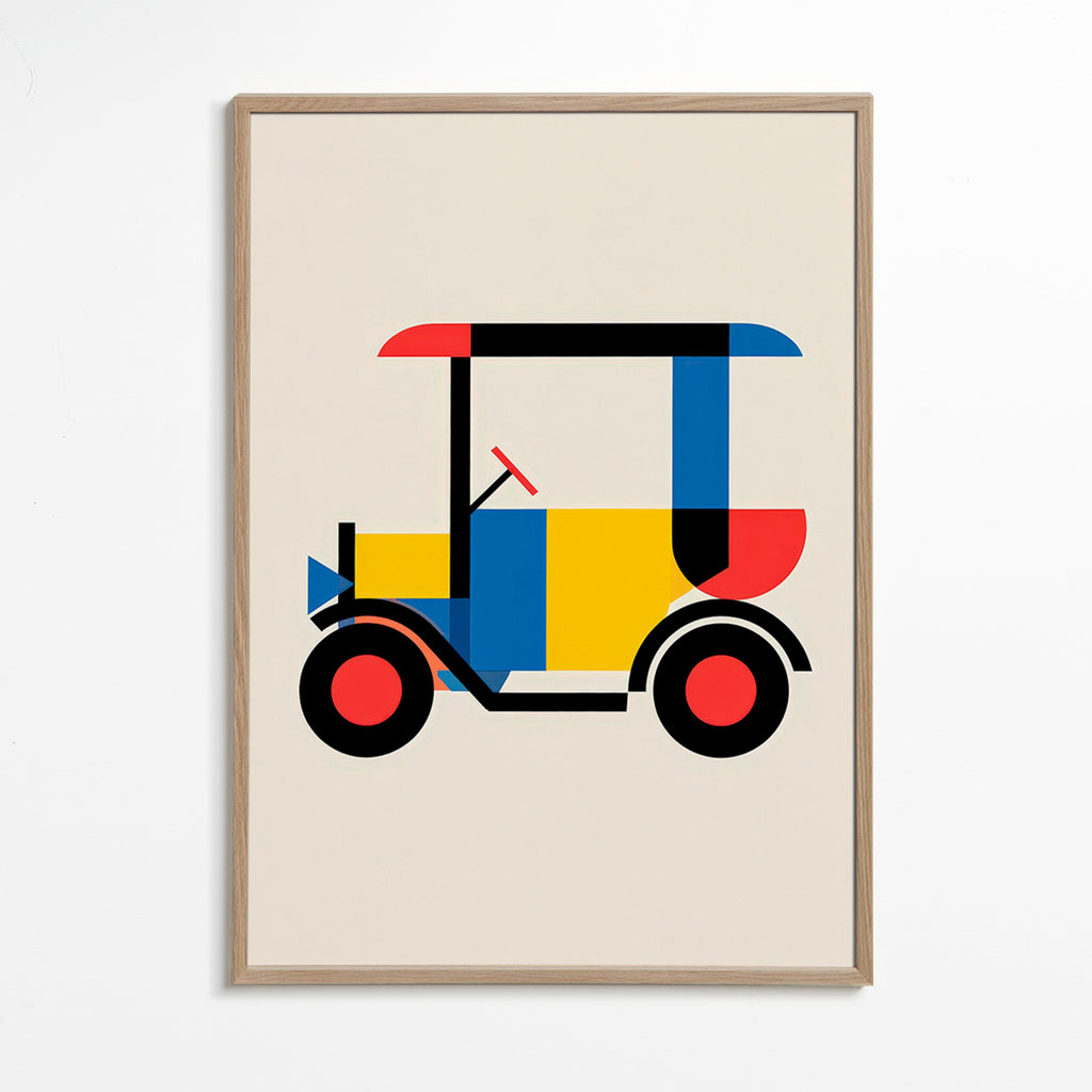 Geometrisk poster Bauhaus-fordon