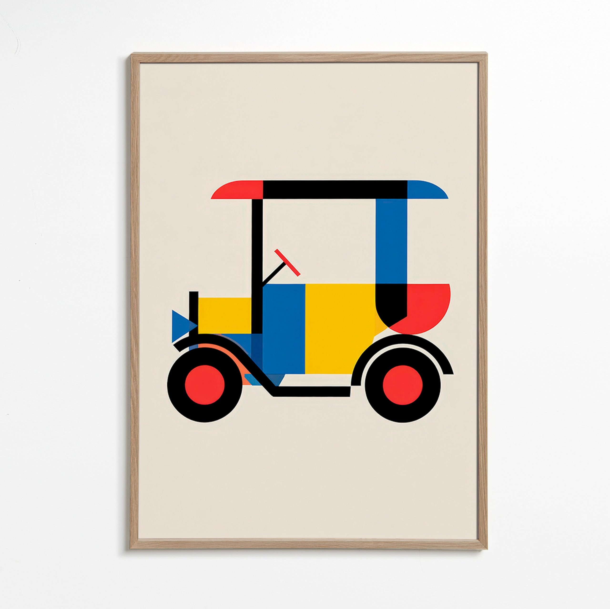 Geometrisk poster Bauhaus-fordon