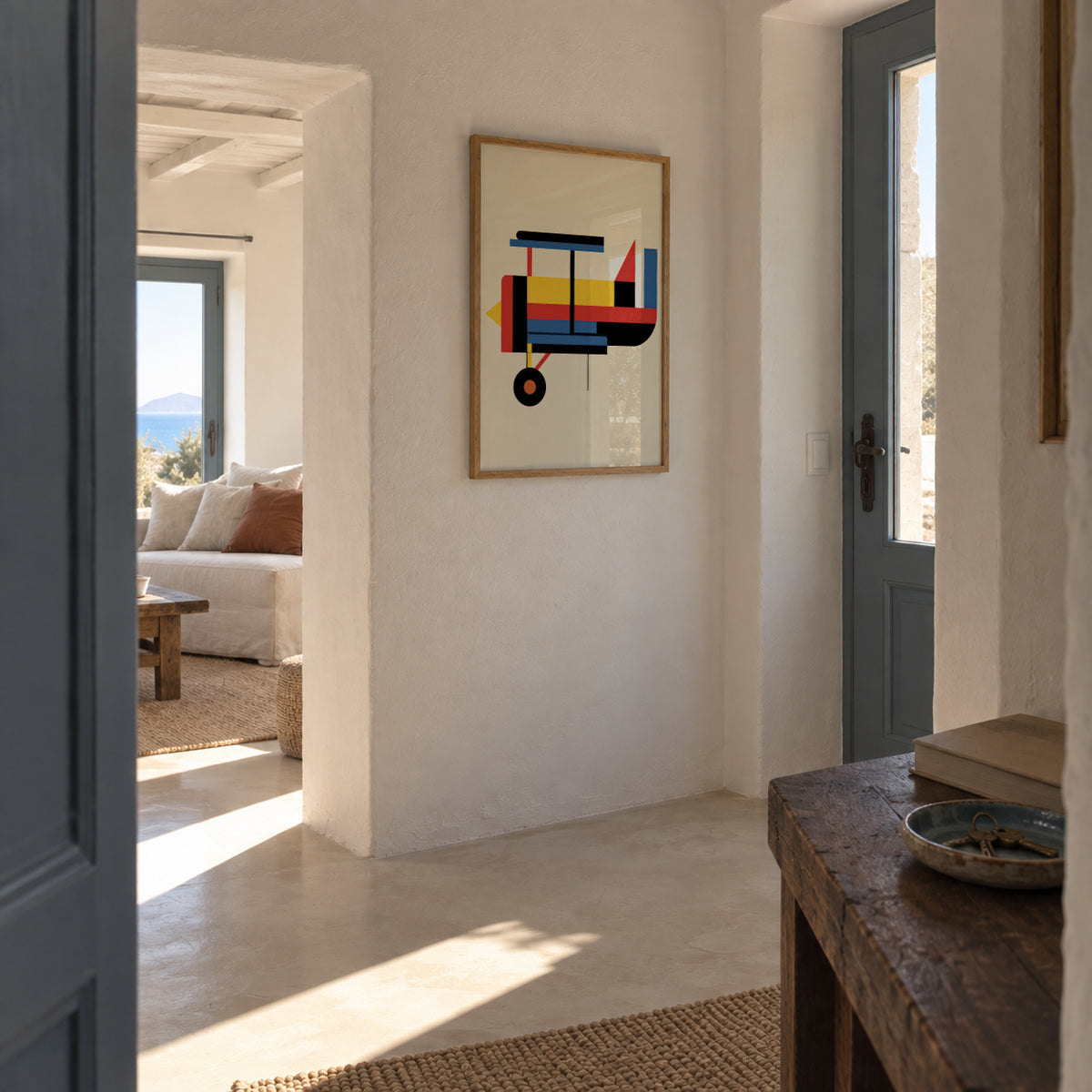 Flying Machine - Framed poster in an interior