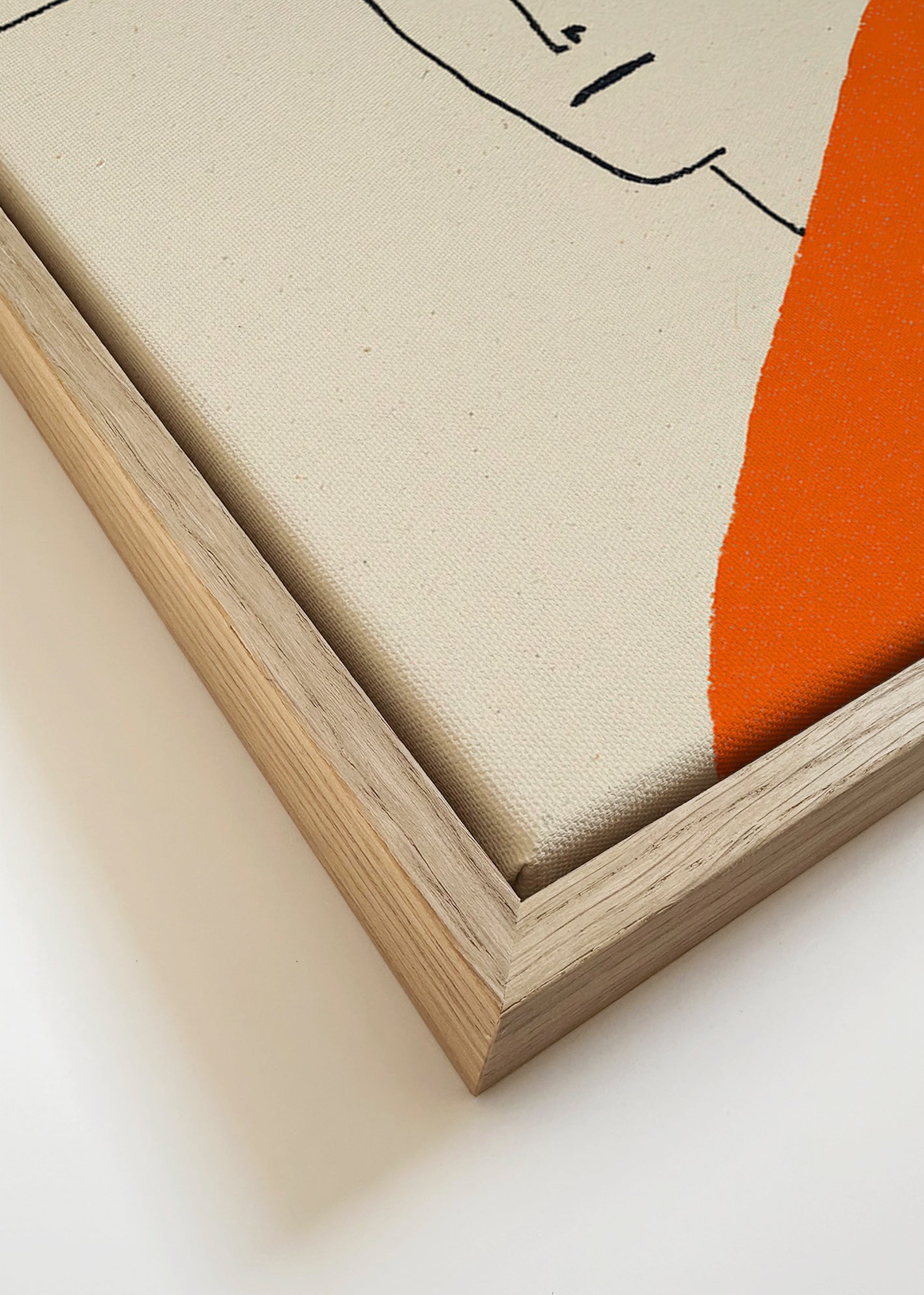 Minimalistisk illustration med orange kappa