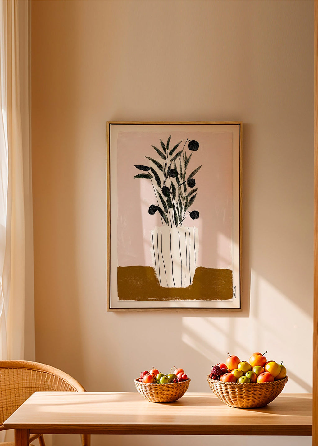 Botanisk poster med olivgrenar