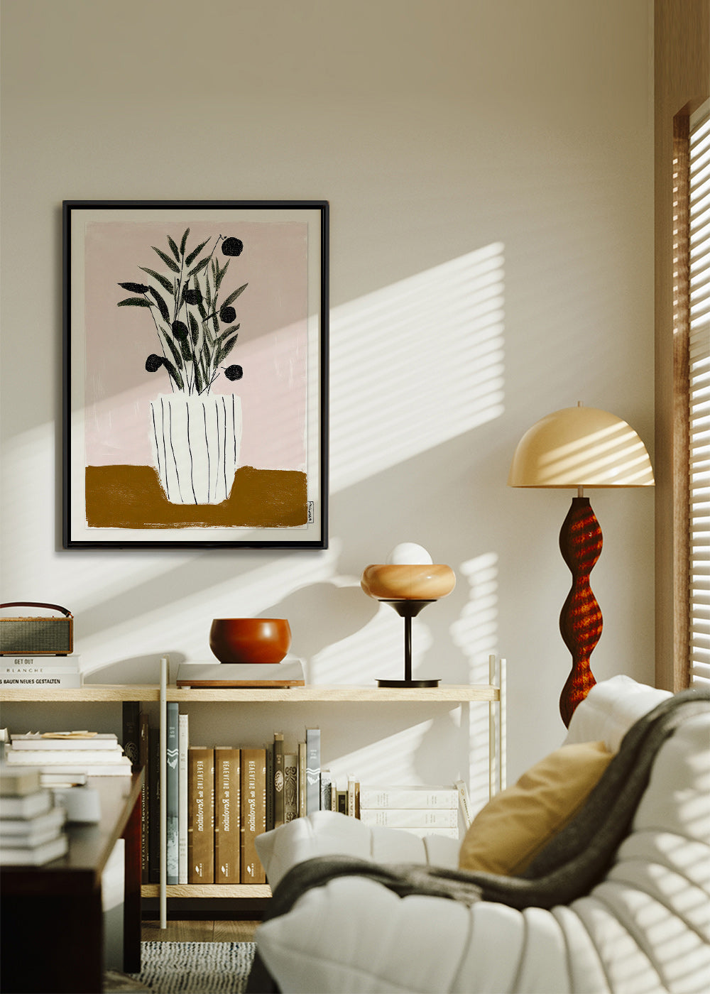 Botanisk poster med olivgrenar
