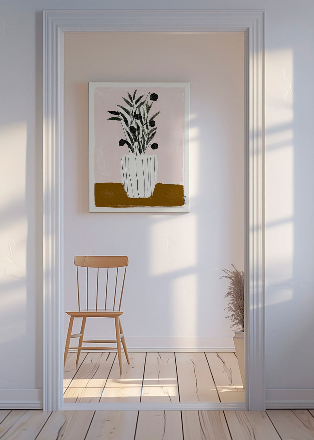 Botanisk poster med olivgrenar