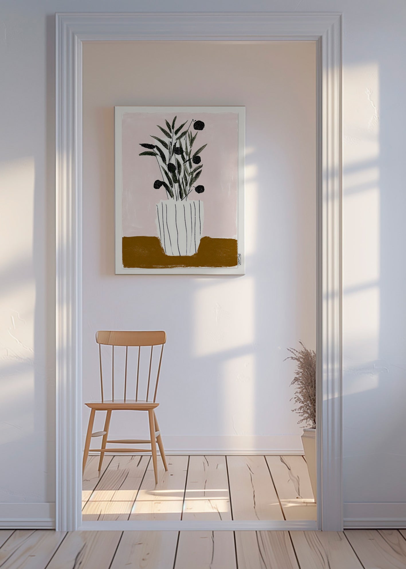 Botanisk poster med olivgrenar