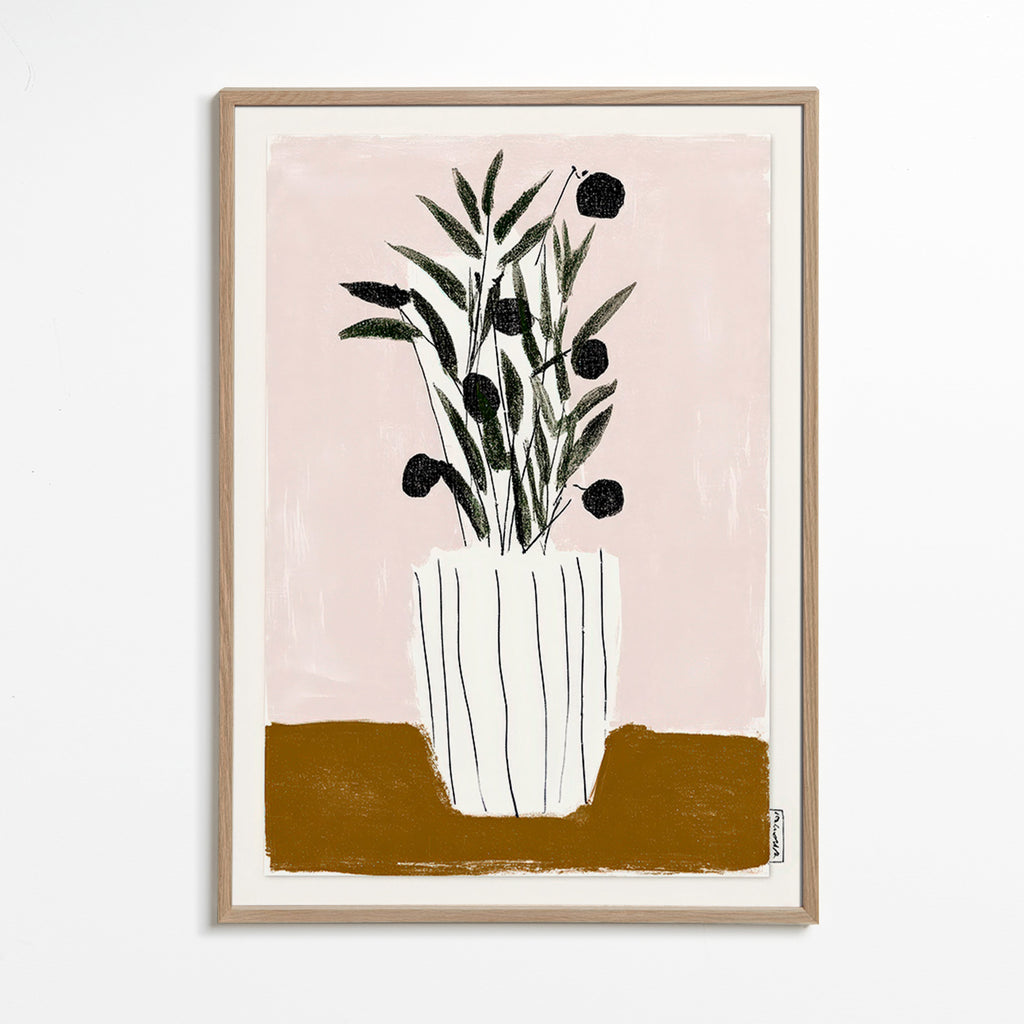 Botanisk poster med olivgrenar
