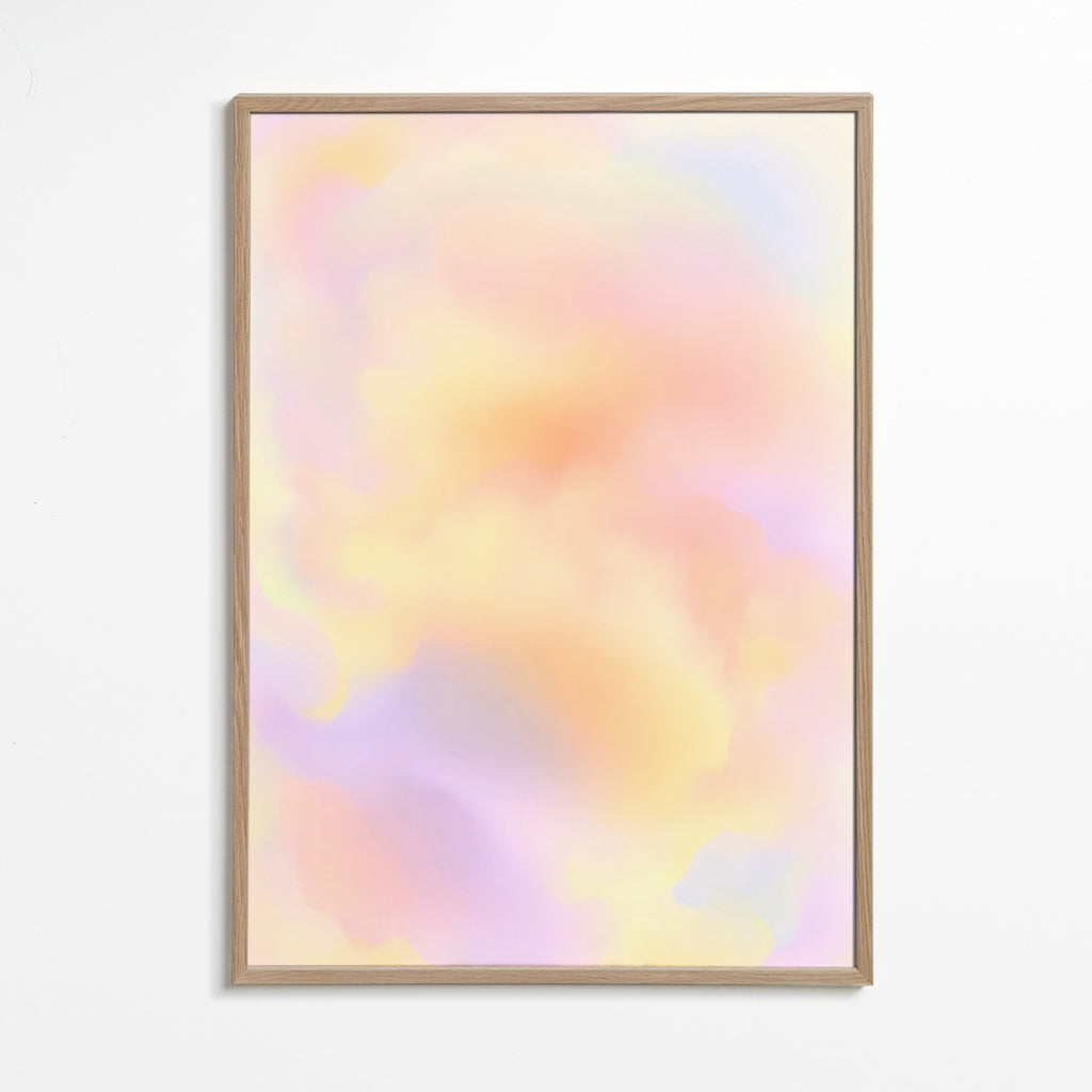 Abstrakt konst pastellmoln