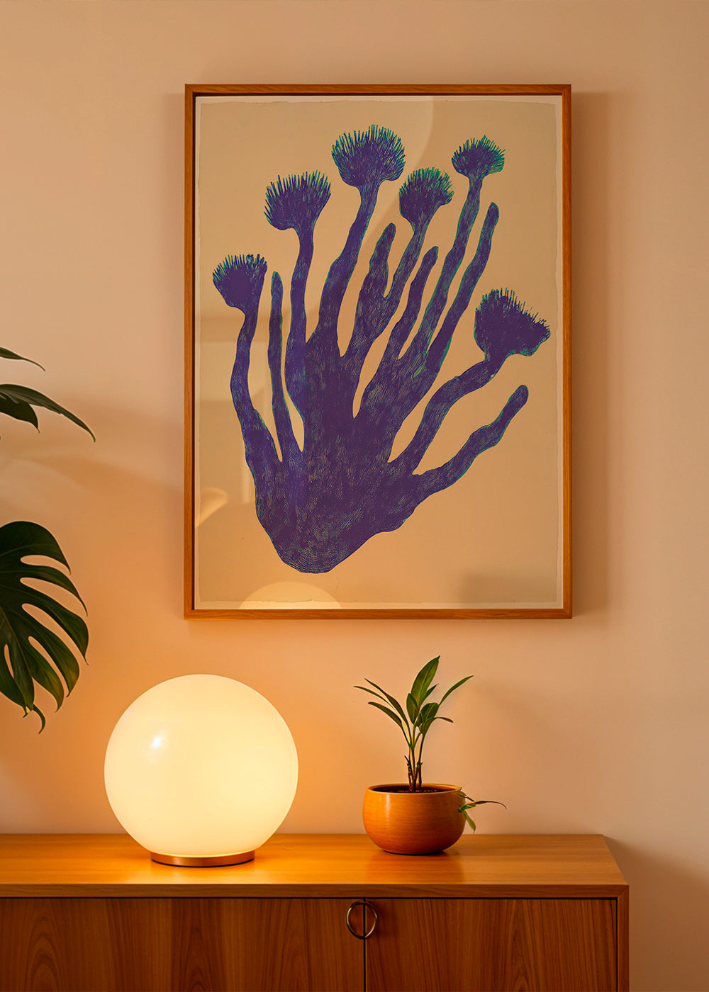 Botanisk poster Indigo Coral