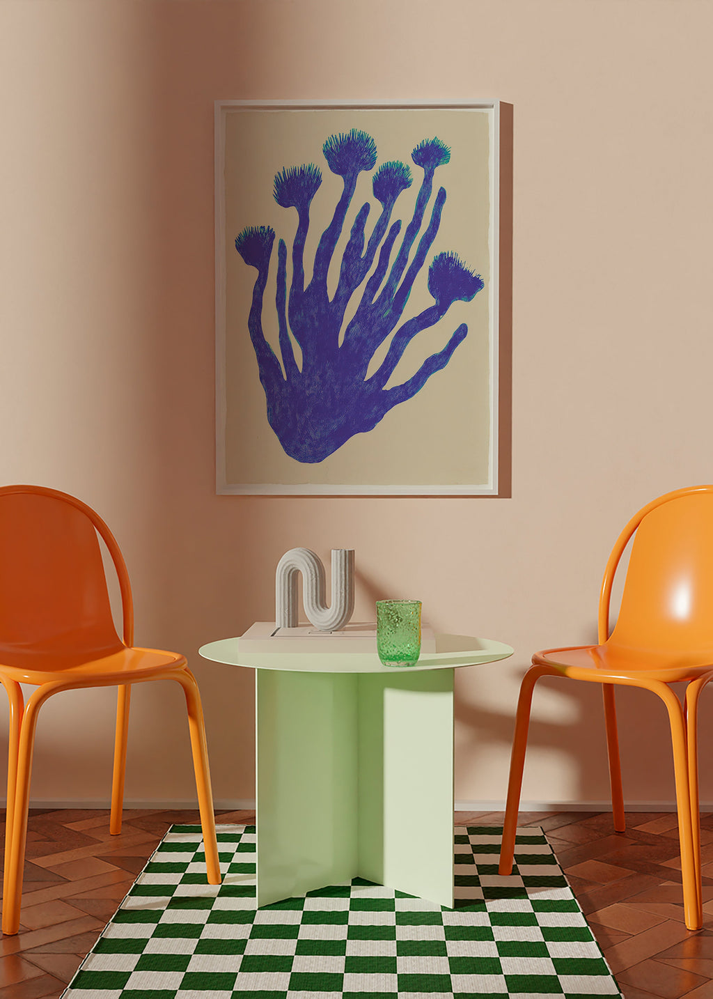 Botanisk poster Indigo Coral