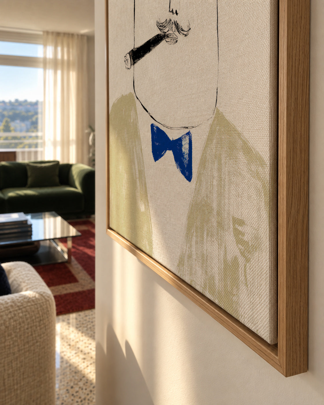 New Yorker - Framed canvas detail