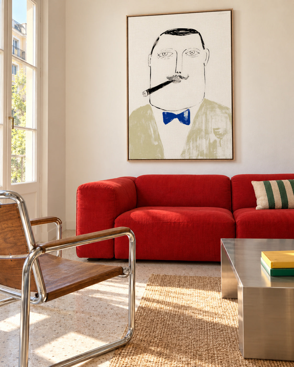New Yorker - Framed canvas in an interior