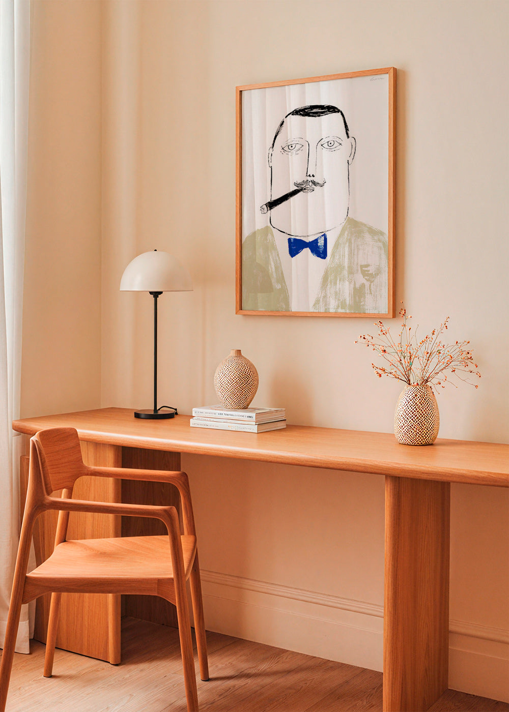 Illustration av gentleman med cigarr