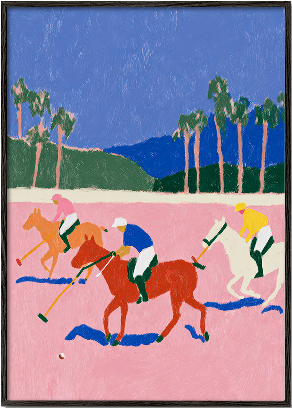 Polo sportmålning i rosa