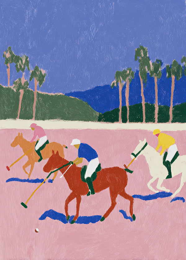 Polo sportmålning i rosa