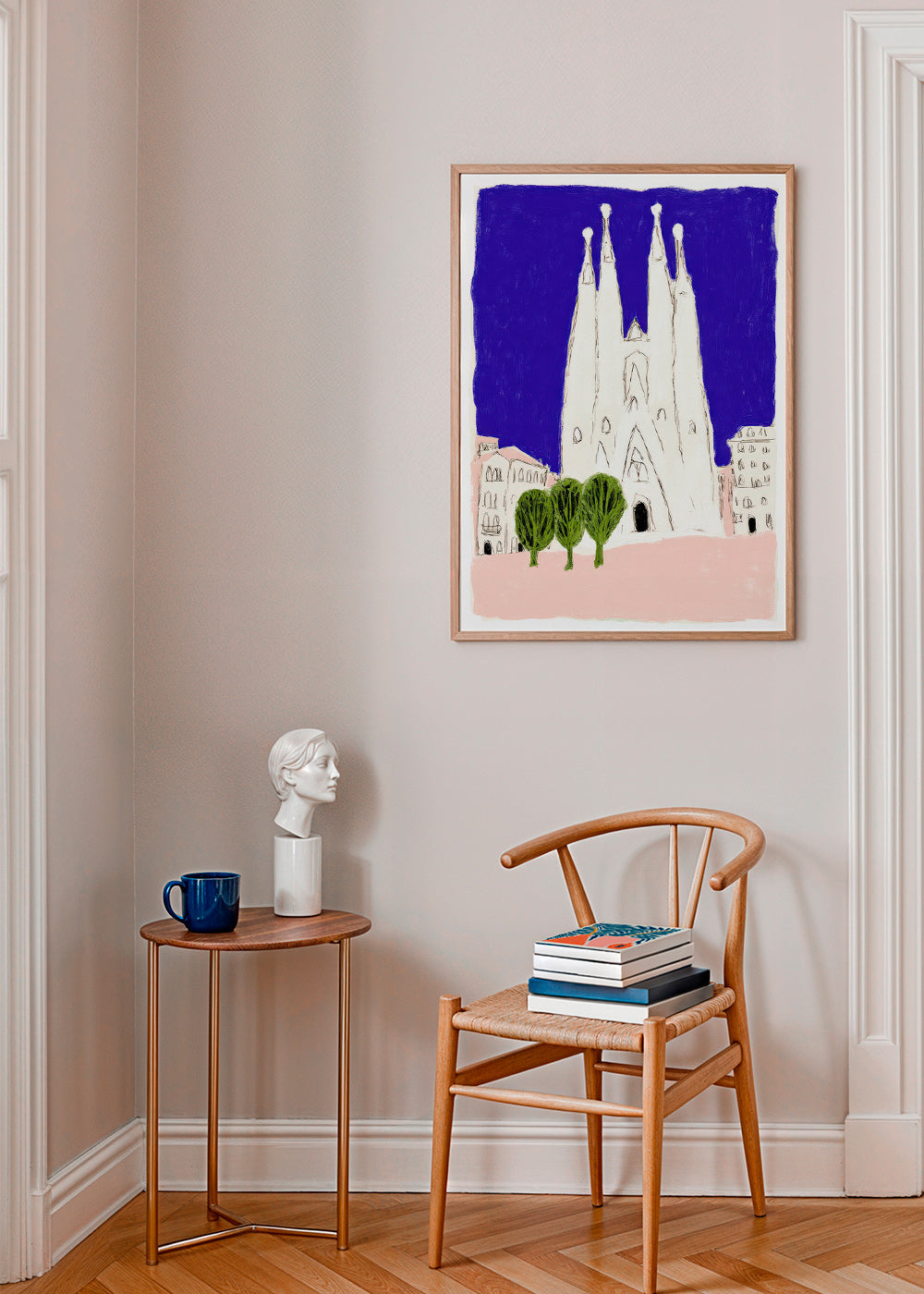 Kökskonst Sagrada Familia natt skiss