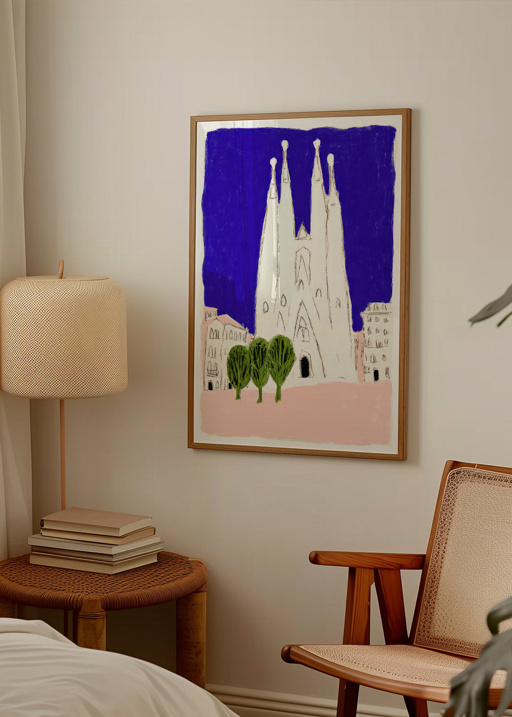 Kökskonst Sagrada Familia natt skiss