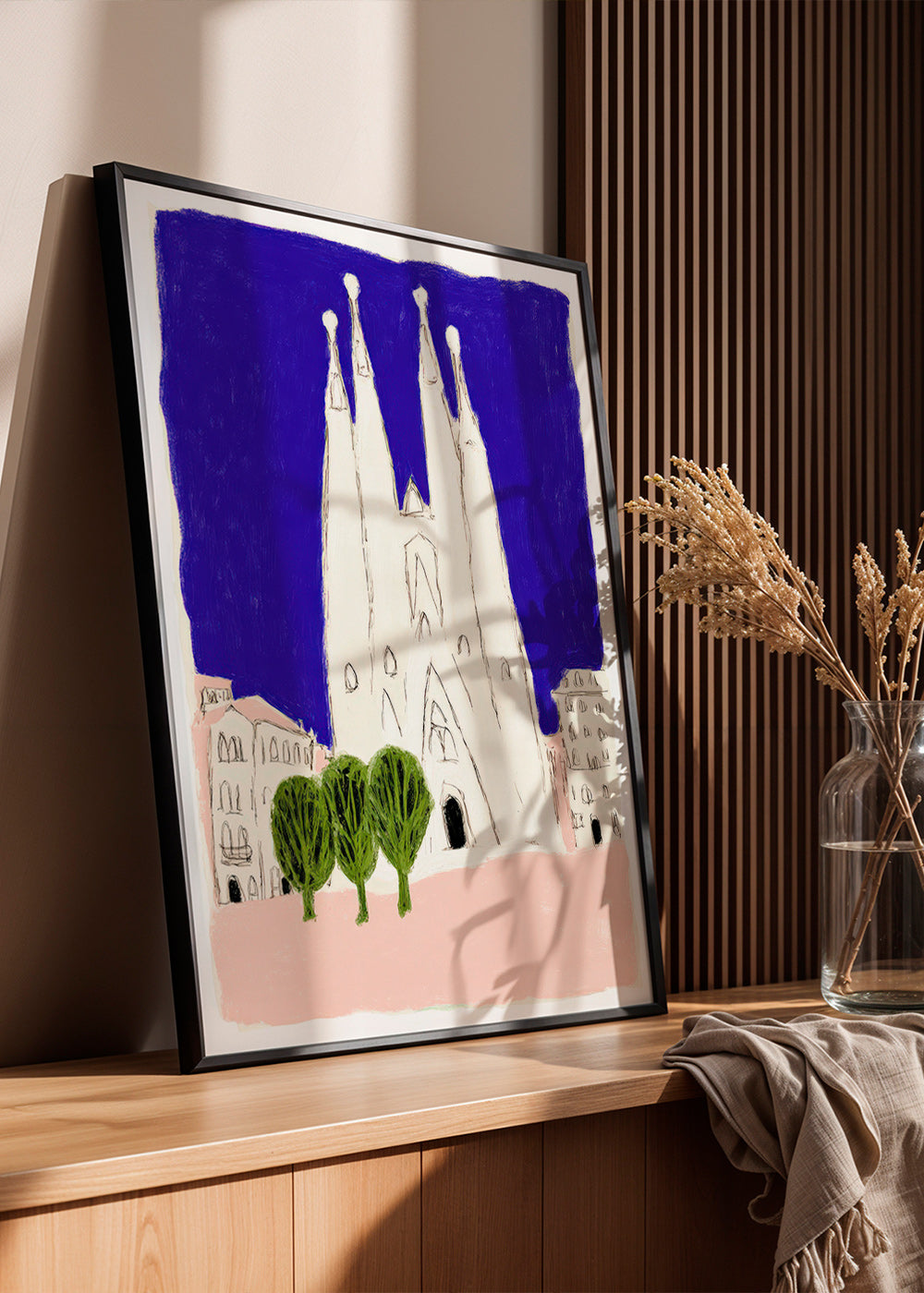 Kökskonst Sagrada Familia natt skiss