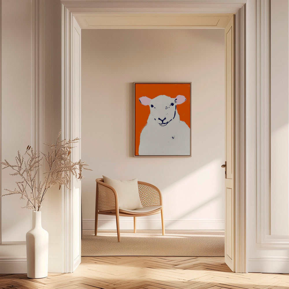Konstverk vit får minimalistisk